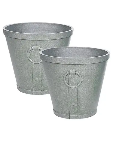 Plant Pot VARI 41 cm Grey - Garden & Balcony