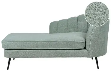 Chaise longue derecho ALLIER Bouclé Verde - Sala de estar
