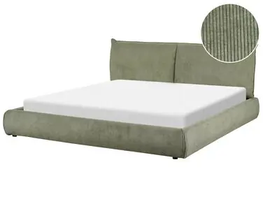 Waterbed Corduroy VINAY 180 x 200 cm (EU Super King) Olive Green - Bedroom