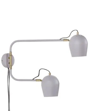 Wall Lamp ESTRELLA Light Grey Metal Adjustable - Home Accessories