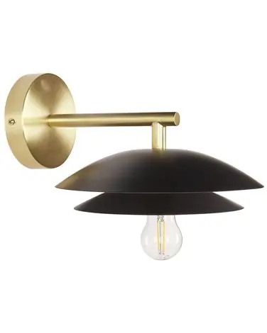 Wall Lamp LASOLO Black Metal - Home Accessories