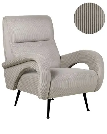 Armchair SVALOV Corduroy Grey - Living Room