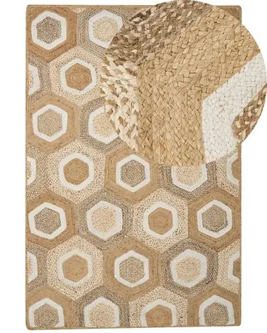 Alfombra BASOREN Beige 200 x 300 cm Yute - Accesorios decorativos