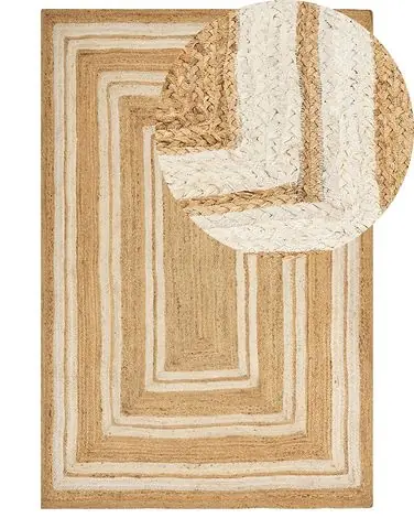 Alfombra ELMALI Beige 200 x 300 cm Yute - Accesorios decorativos