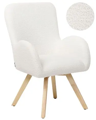 Armchair BJARN Boucle White - Living Room