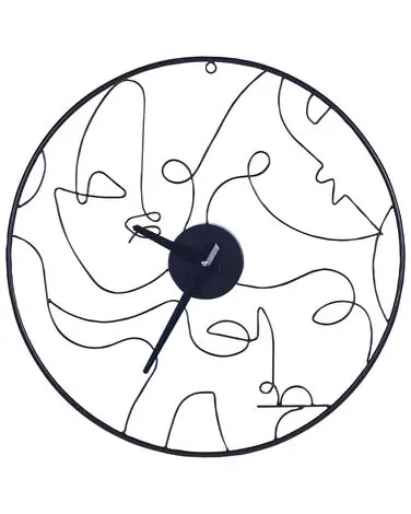 Reloj de pared MENTON 50 cm Metal Negro - Accesorios decorativos