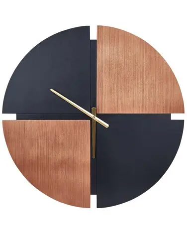 Reloj de pared ARAMON 60 cm Marrón/Negro - Accesorios decorativos