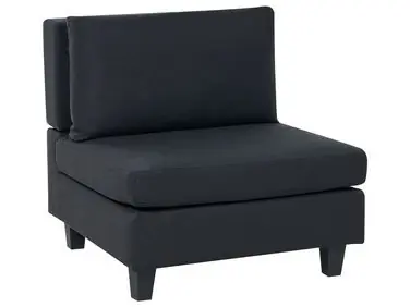 1-Seat Section UNSTAD Black Fabric