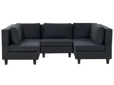 Sofá modular en forma de U 5 plazas UNSTAD Negro Tela - Sala de estar