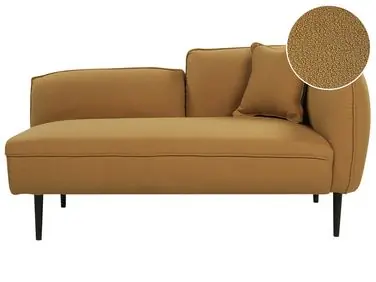 Chaise longue derecho CHEVANNES Bouclé Mostaza - Sala de estar