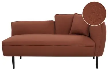 Chaise longue derecho CHEVANNES Bouclé Rojo oscuro - Sala de estar