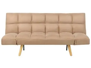 Sofa Bed 2 Seater INGARO Fabric Light Brown - Living Room