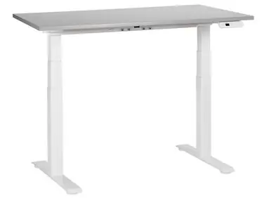 Escritorio de altura regulable eléctrico DESTINES Gris/Blanco 120 cm 72 cm - Oficina