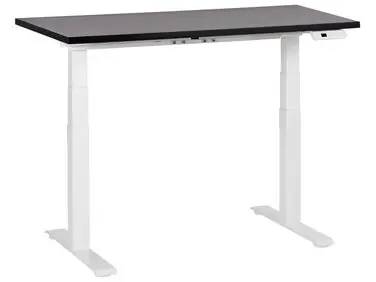Escritorio de altura regulable eléctrico DESTINES Negro/Blanco 120 cm 72 cm - Oficina