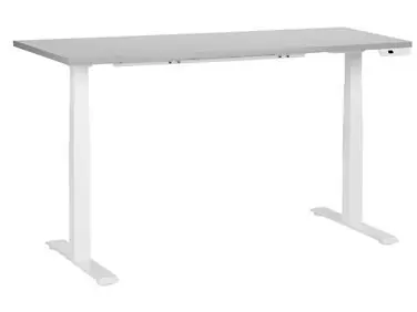 Escritorio de altura regulable eléctrico DESTINES Gris/Blanco 160 cm 72 cm - Oficina