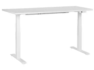 Escritorio de altura regulable eléctrico DESTINES Blanco 160 cm 72 cm - Oficina