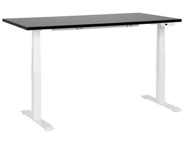 Escritorio de altura regulable eléctrico DESTINES Negro/Blanco 160 cm 72 cm - Oficina