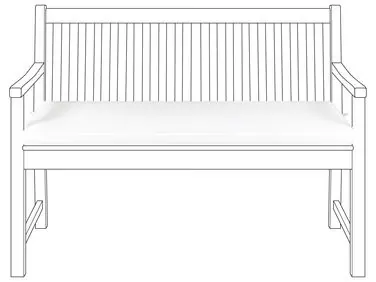Bench Seat Pad Cushion VIVARA 112 x 54 cm Off-White