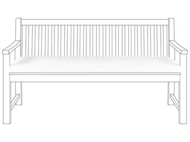 Bench Seat Pad Cushion VIVARA 152 x 54 cm Off-White