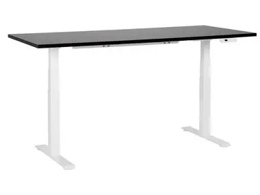 Escritorio de altura regulable eléctrico DESTINES Negro/Blanco 180 cm 80 cm - Oficina