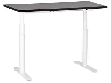 Electric Adjustable Standing Desk DESTINAS Black/ White 120 cm 72 cm - Home Office