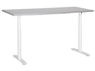 Electric Adjustable Standing Desk DESTINAS Grey/ White 160 cm 72 cm - Home Office
