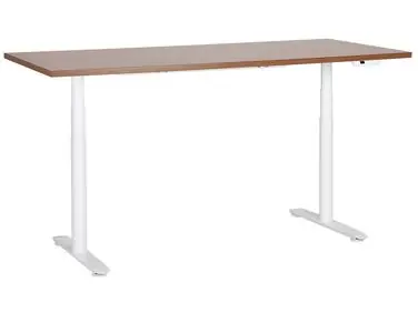 Electric Adjustable Standing Desk DESTINAS Brown/ White 180 cm 80 cm - Home Office