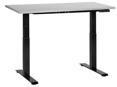 Electric Adjustable Standing Desk DESTINES Grey/ Black 120 cm 72 cm - Home Office