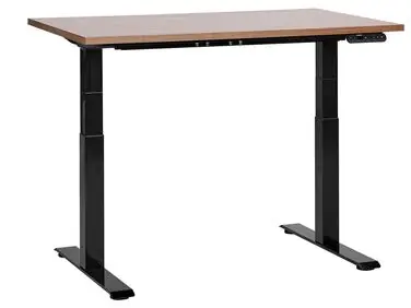 Electric Adjustable Standing Desk DESTINES Brown/ Black 120 cm 72 cm - Home Office