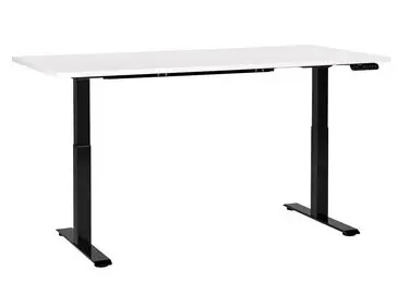 Electric Adjustable Standing Desk DESTINES White/ Black 160 cm 72 cm - Home Office