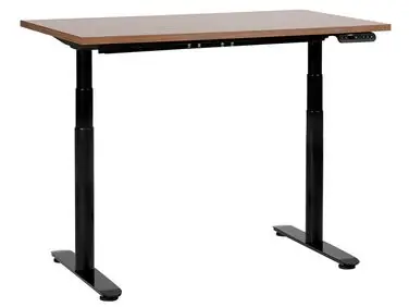 Electric Adjustable Standing Desk DESTINAS Brown/ Black 120 cm 72 cm - Home Office