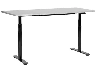 Electric Adjustable Standing Desk DESTINAS Grey/ Black 160 cm 72 cm - Home Office