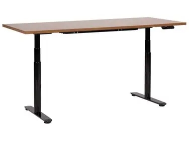 Electric Adjustable Standing Desk DESTINAS Brown/ Black 180 cm 80 cm - Home Office