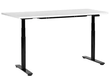 Electric Adjustable Standing Desk DESTINAS White/ Black 160 cm 72 cm - Home Office