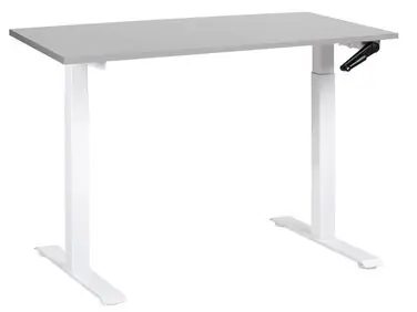 Manual Adjustable Standing Desk DESTINES Grey/ White 120 cm 72 cm - Home Office