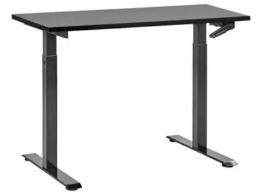 Escritorio de altura regulable manual DESTINES Negro 120 cm 72 cm - Oficina