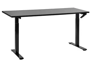 Escritorio de altura regulable manual DESTINES Negro 160 cm 72 cm - Oficina