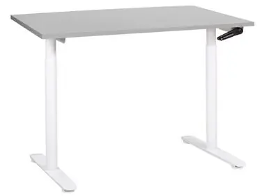 Manual Adjustable Standing Desk DESTINAS Grey/ White 120 cm 72 cm - Home Office