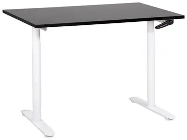 Escritorio de altura regulable manual DESTINAS Negro/Blanco 120 cm 72 cm - Oficina