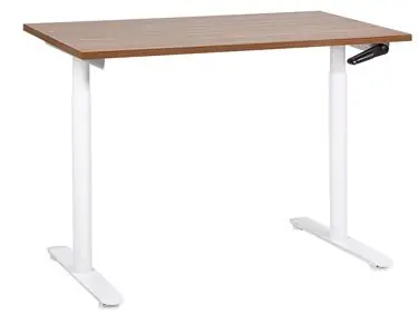 Manual Adjustable Standing Desk DESTINAS Brown/ White 120 cm 72 cm - Home Office