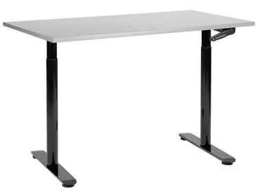 Escritorio de altura regulable manual DESTINAS Gris/Negro 120 cm 72 cm - Oficina