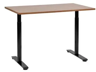 Manual Adjustable Standing Desk DESTINAS Brown/ Black 120 cm 72 cm - Home Office
