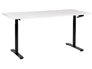 Escritorio de altura regulable manual DESTINAS Blanco/Negro 160 cm 72 cm - Oficina