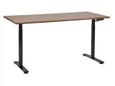 Escritorio de altura regulable manual DESTINAS Marrón/Negro 160 cm 72 cm - Oficina