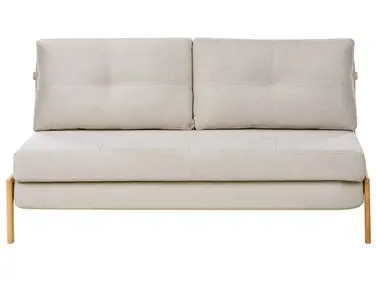 Sofa Bed 2 Seater EDLAND Fabric Light Beige - Living Room