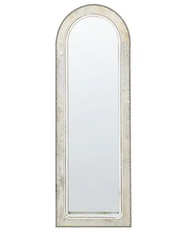 Wall Mirror SARRY 31 cm 91 cm Mango Wood White - Home Accessories