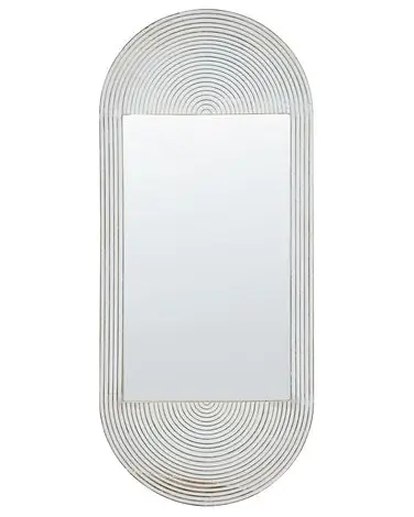 Wall Mirror BRIANT 56 cm 130 cm Mango Wood White - Home Accessories