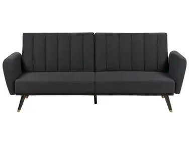 Sofa Bed 3 Seater VIMMERBY Fabric Black - Living Room
