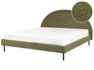 Bed Boucle MARGUT 180 x 200 cm (EU Super King) Olive Green - Bedroom