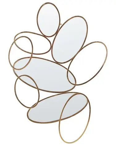 Wall Mirror DECIZE 113 cm 77 cm Metal Gold - Home Accessories